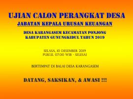 Datang, Saksikan, dan Awasi !!!