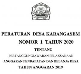 Pertanggungjawaban Pelaksanaan APBDesa Tahun 2019