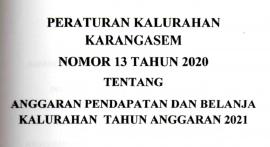 APB Kalurahan Tahun Anggaran 2021