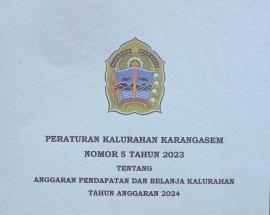 Peraturan Kalurahan Karangasem Nomor 5 Tahun 2023 tentang APBKal 2024